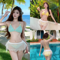 ชุดว่ายน้ำผู้หญิง บิกินี่ set ชุดคลุม เซต 3 ชิ้น การป้องกันแสงแดด ชุดไปทะเล คําแนะนําการขายที่ร้อนแร