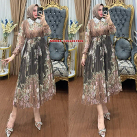 MIDI DRESS MEWAH BAHAN CERUTY PREMIUM (TIDAK TERMASUK HIJAB) MIDI DRESS SIMPLE