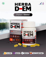 Herba D-EM Paket 1 Botol Kapsul Herba D-em Ekstrak Daun Sambiloto Isi 30 Kapsul Herbal Alami Bahan A
