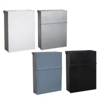 Wall Mount Mailbox Drop Box with Galvanized Iron Postbox Mail Box Letterbox for External Gate Outdoor Indoor