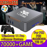 2023 NEW GK3V N5105 8G 128G SSD Windows 11 Pro 2TB Games System 70000+ GAME For PS2 PS3 WII SS GAMECUBE WiFi 2.4G 5G Bluetooth