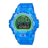 【CASIO 卡西歐】G-SHOCK 半透明果凍感電子錶(藍_DW-6900LS-2)