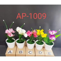Bunga Tanaman Artificial Hias Indoor Outdor Mini Pot Besar Imitasi Air
