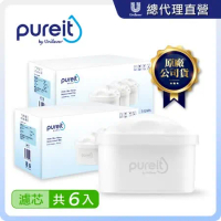 【Unilever 聯合利華】PX3000即淨濾水壺2.5L去水垢PLUS濾芯(6入組)