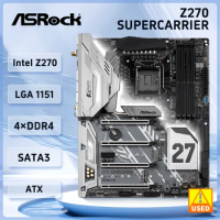 ASRock Z270 SuperCarrier Motherboard 1151 Intel Z270 DDR4 64GB HDMI USB 3.1ATX Supports Core i5-6600 cpu used