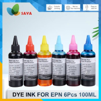 100ml*6C T0811 Printer Ink Epson Refill Ink For Epson T50 R390 RX590 R270 RX615 RX690 RX610 TX650 TX659 R290 R295 1410 Dye Ink