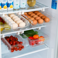 冰箱雞蛋收納整理懸掛式置物架冰箱抽屜式保鮮盒置物架式滾蛋盒子