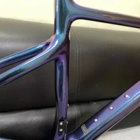 Carbon fiber chameleon road bicycle frames T1000 custom paint UD glossy or matt bike frameset full carbon bike framework