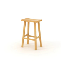 Nordic saddle stool, solid wood bar chair, bar stool, modern simple high stool, bar stool, household stool, high chair