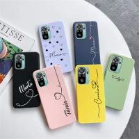 Personalized Customized Name Phone Case for Xiaomi Redmi Note 10 Pro Max Soft Silicone Case For Redmi Note 10S Note 10 S Note10
