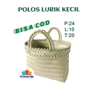 5 pcs tas anyaman plastik polos lurik kecil (s) untuk hampers sembako sovenir tahlilan bingkisan leb