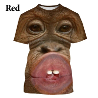 Fashion Casual Orangutan Monkey T-shirt Men Human Made tshirt 3D Printing Funny Hip-hop T-shirt Anim