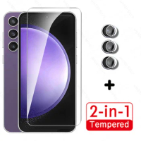 2-in-1 Tempered Glass For Samsung Galaxy S23 FE 5G Camera Screen Protector Sumsung S23FE S 23 FE S 23FE GalaxyS23FE 2023 6.4inch