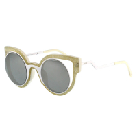 【FENDI】-時尚造型 太陽眼鏡(白色)