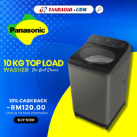 2025 new Panasonic NA-F100A9DRT 10KG Top Load Washer - DARK GREY Washing Machine - Mesin Basuh cod