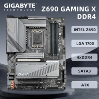 Gigabyte Z690 GAMING X DDR4 Mainboard LGA1700 Socket uses the Intel Z690 Chipset Support i9-12900K 12900F i7-12700 CPU DDR4 ATX