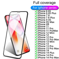 9D Full Protection Glass For Apple iPhone 6 6S 7 8 Plus Screen Protector Film For iphone X XS Max XR 11 12 13 14 Pro Max Glass
