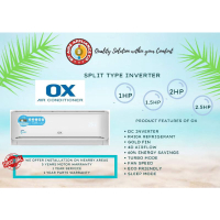 OX GOLD FINS 1HP TO 2HP SPLIT TYPE INVERTER AIRCON