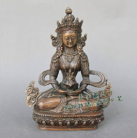 尼泊爾銅佛像 銅鎏金佛唐卡密宗銅佛像 長壽佛佛像擺件 精工打造