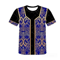 T-shirt Sukan Gawai Fesyen Lelaki 2026, T-shirt Bercetak Corak Sarawak Borneo