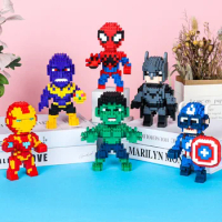 Marvel Heroes Small Particle Building Blocks, Iron Man Avengers, League of Legends Series, compatible with LEGO puzzle toys