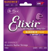 Elixir NANOWEB EXXF-11052 民謠吉他套弦 (12~53)
