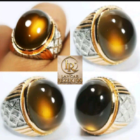 cincin batu akik natural solar giok Aceh warna elegan ring alpaka super