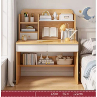 簡易電腦桌（田園橡木+白120cm）