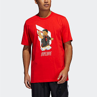 Adidas Dame Lego Ss [HA7056] 男 短袖上衣 T恤 運動 籃球 樂高 聯名 棉質 亞洲版 紅
