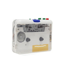 Multifunction Cassette Player Full Transparent Walkman Built in Mic Tape To MP3 Converter MP3/CD Audio Auto Reverse Tape Player