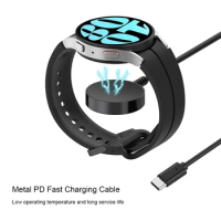 Type-C/USB-A Charging Cable Support PD Fast Charging Fast Wireless Charger Replacement for Samsung Galaxy Watch6/5/4 Active 1/2