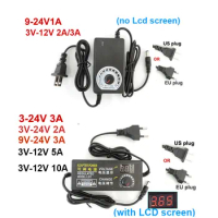 Adjustable Power Supply 3V 5V 6V 8v 9V 12V 15V 18V 24V 1A 2A 5A 10A 220v To 12V 24V 12 24 V AC DC Switching Adapter charger