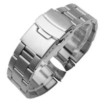 PCAVO For SEIKO No. 5 SKX009 SKX007 SKX175 SKX173 Solid Stainless Steel Strap 20mm 22mm man Watchband Accessories Watch Belt