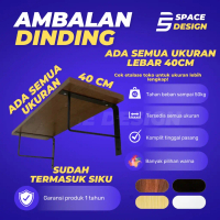Rak Dinding Minimalis Ambalan SIKU BESI Hiasan Papan Hambalan Kayu Laci Melayang Dinding Ukuran 30cm
