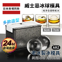 ARZ 外銷日本 7cm 威士忌冰球 3款造型 製冰盒(純淨透明老冰 造型冰塊 冰塊模具)