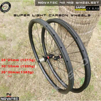 1215g 29er Carbon MTB Wheelset 6 Bolt / Center Lock Tubeless Sapim CX RAY Novatec 411 412 UCI Approved Carbon Mountain Wheels 29