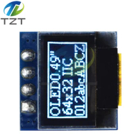 DIYTZT 0.49 Inch OLED Display LCD Module White 0.49" Screen 64x32 I2C IIC Interface SSD1306 Driver for Arduino AVR STM32