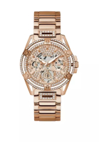 Guess Guess Skeleton Dial Rose Gold Stainless Steel Strap Women Watch GW0464L3