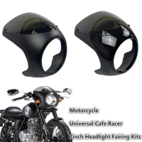 Motorcycle Universal Cafe Racer 7inch Headlight Handlebar Fairing Windshield Kits For Harley Sportster Bobber Touring Honda