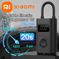 Xiaomi Air Pump 1S Portable Electric Air Compressor Mijia 12V Led Type-C Automotive Inflator Smart Home for Car Tire Basketball