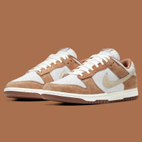 【NIKE 耐吉】休閒鞋 Nike Dunk Low PRM Medium Curry 咖哩 咖啡色 麂皮 奶茶勾 男款 DD1390-100
