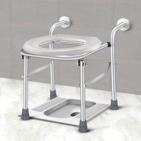 Strong Load-Bearing Multifunction Squat Toilet Chair Folding Pregnant Women Commode Toilet Chair