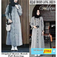 Baju hijab modis RO Maxi Wanita katun hitam Kekinian Tiktok shop Fashion Muslim Ramadhan Lebaran 202