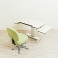【MyTolek 童樂可】樂適桌+挺立椅套餐-無段式80舒適版(皮諾丘木 兒童成長書桌椅 人體工學書桌椅)