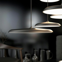 北歐餐廳燈丹麥設計師單頭創意燈具極簡咖啡廳吧臺飛碟led吊燈