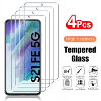 2/4Pcs Tempered Glass For Samsung Galaxy S21FE 5G S23FE S20FE 5G HD Screen Protector Protective Glass