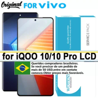 Original AMOLED Display For VIVO iQOO 10 Display Touch Screen Digitizer Assembly Repair Parts For vivo iQOO 10 Pro LCD Display
