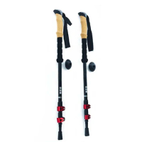 High Quality Ski Poles Foldable Crutch Trekking Pole Carbon Nordic Walking Sticks Walking Pole Alpenstock Trekking