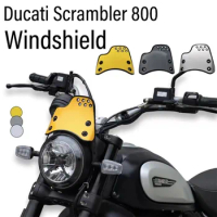 New Motorcycle Accessories Fit Ducati Scrambler 800 Retro Style Windshield Apply For Ducati Scrambler 800 Scrambler800 Ducati800