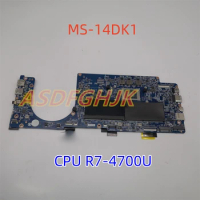 Original Mainboard For Msi Modern 14 B4MW MS-14DK MS-14DK1 REV:2.1 Laptop Motherboard With CPU R7-4700U Works Perfectly